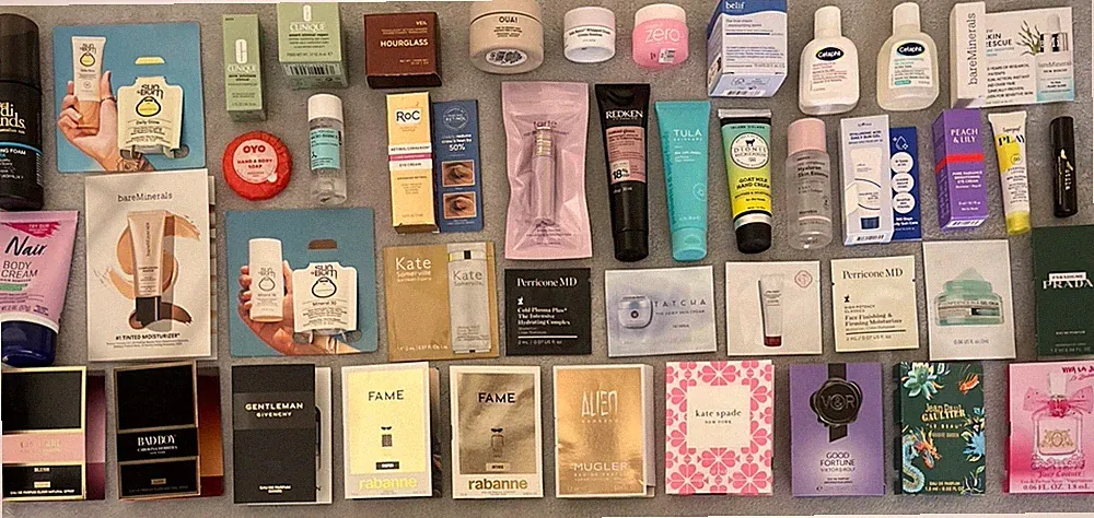 44pc Deluxe Travel Skin Makeup Fragrance Hair Hourglass Tarte Clinique Stila V&R