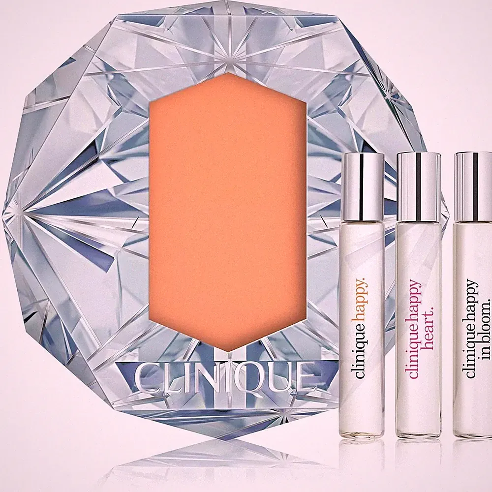 Brand New! Clinique 3-Pc. Happy Treats Fragrance Spray Set Gift Set
