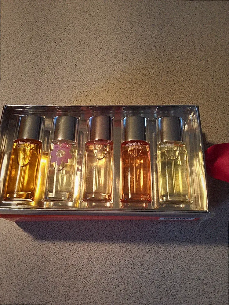 Clinique HAPPINESS PERFUME SET of 5 ~ citrus, heart, Bloom, happy, flowers