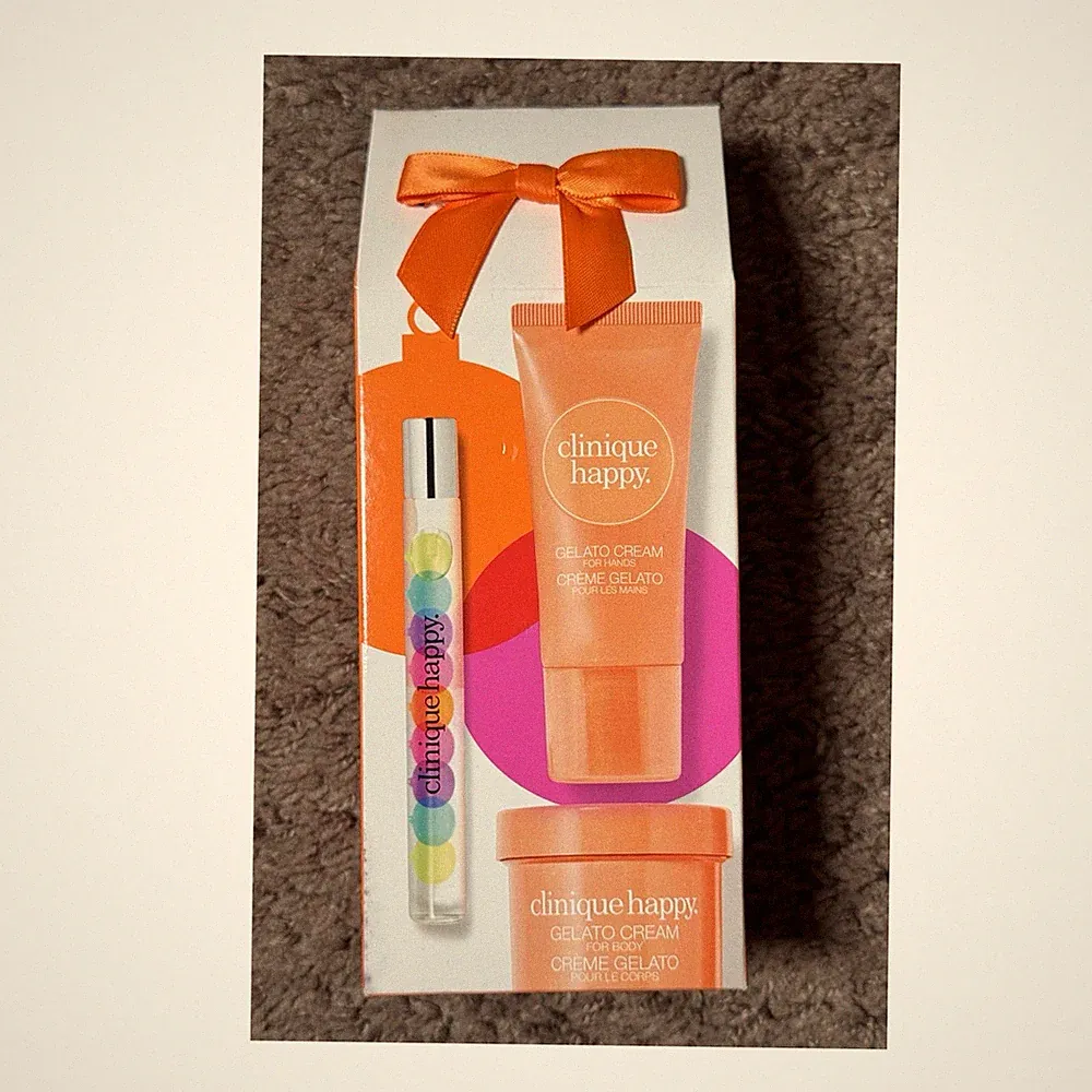 Clinique Happy Gelato Cream for Body & Hands Perfume Spray Set Hydrating