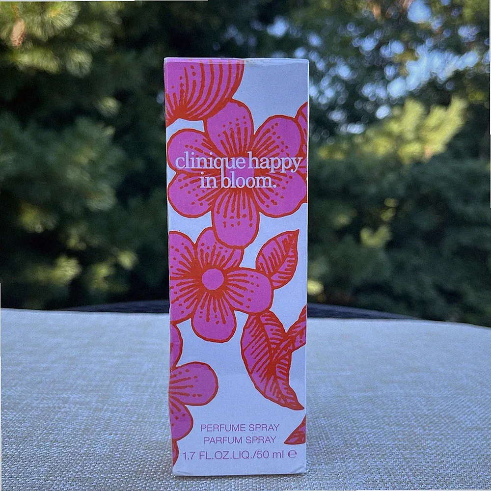 Clinique Happy IN BLOOM 1.7oz Perfume Spray Pink Orange Flower New In Box Sealed