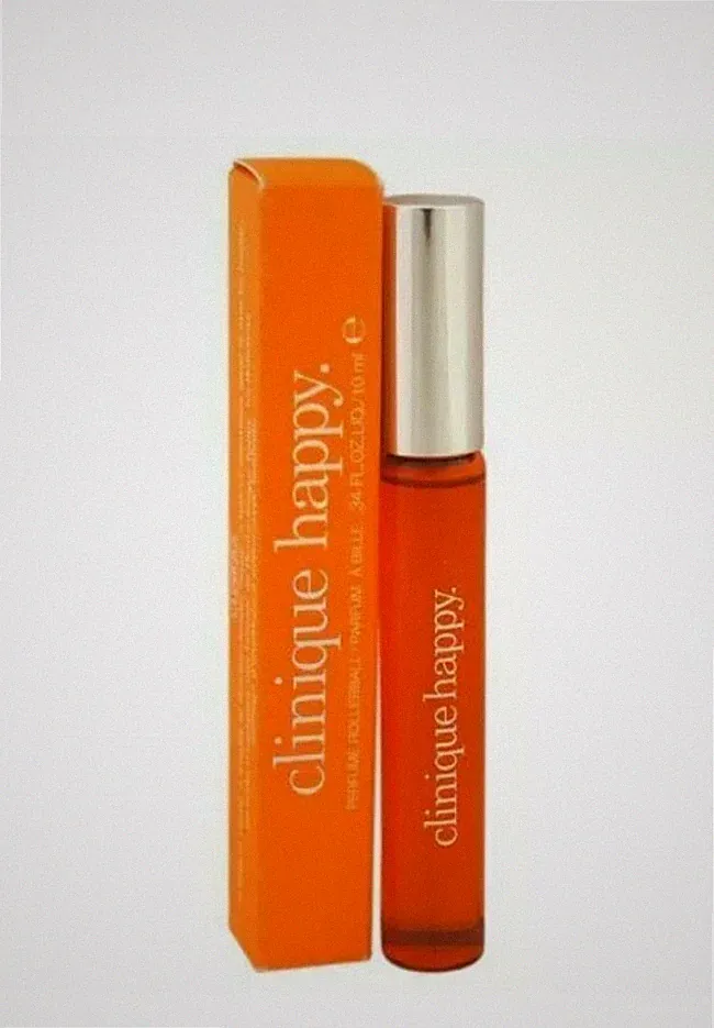 Clinique Happy Parfum 0.34 Oz 10 mL Womens Fragrance Rollerball Perfume NIB