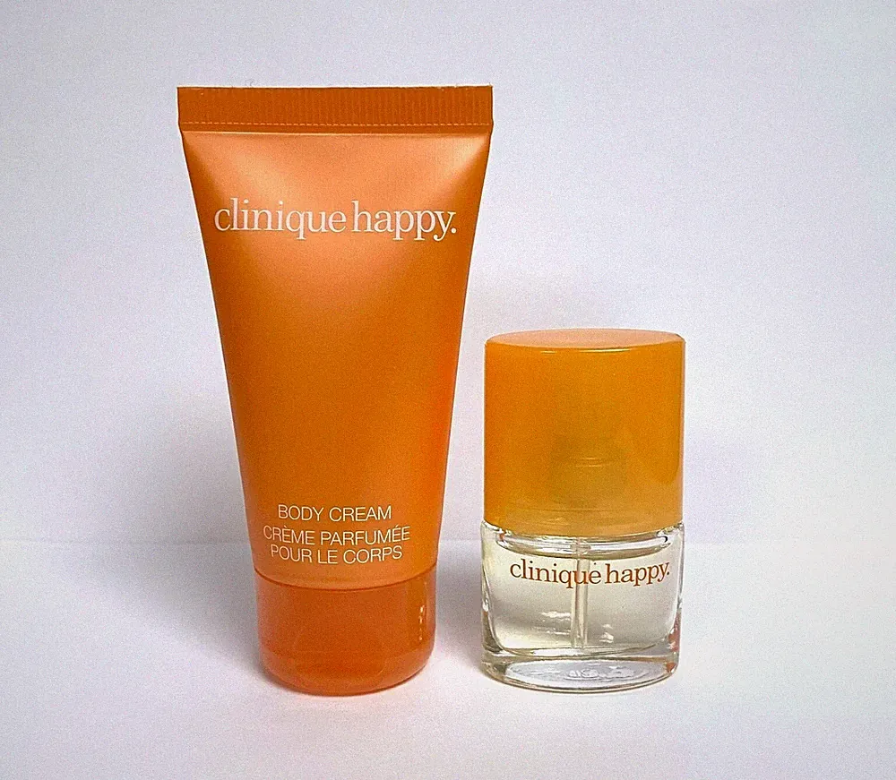 Clinique Happy Perfume Spray & Happy Body Cream Mini Set NEW Authentic
