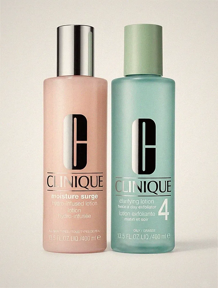 Clinique Moisture Surge Lotion Set 13.5 fl oz Moisturizer & Oil Control Exfoliat
