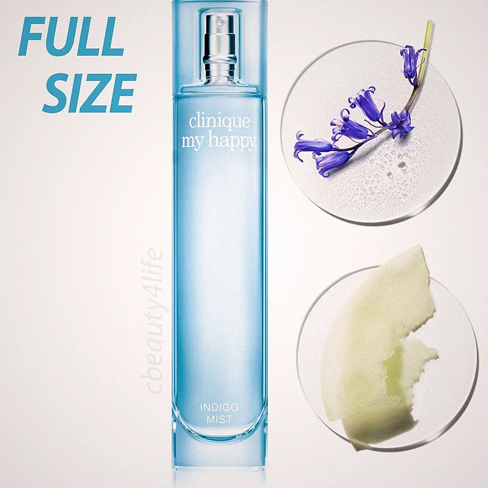 Clinique My Happy Indigo Mist Perfume 0.5 oz - Full Size - NEW SEALED BOX!