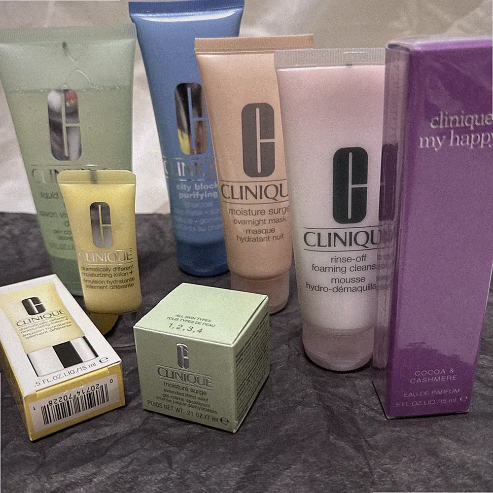 Clinique Skincare Gift Set + My Happy Perfume NEW Makeup Skin Care Set