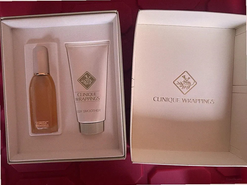 Clinique Wrappings 2 pc Set .75 oz Perfume + 2.5 oz Body Smoother Lotion - NIB